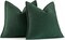 Pack of 2 Christmas Green Decorative Pillow Covers 20x20 Inch Soft Chenille Couch Throw Pillows Farmhouse Cushion Covers with Elegant Design for Sofa Bedroom Living Room Home Decor